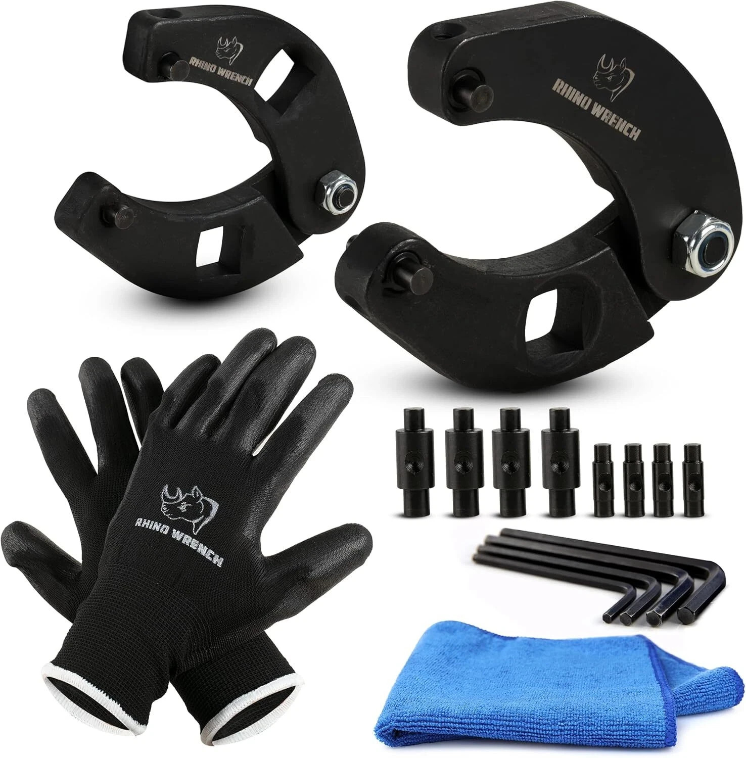 Rhino Gland Nut Wrench - Set of 2 Hydraulic Cylinder Spanner Wrench Adjustable -