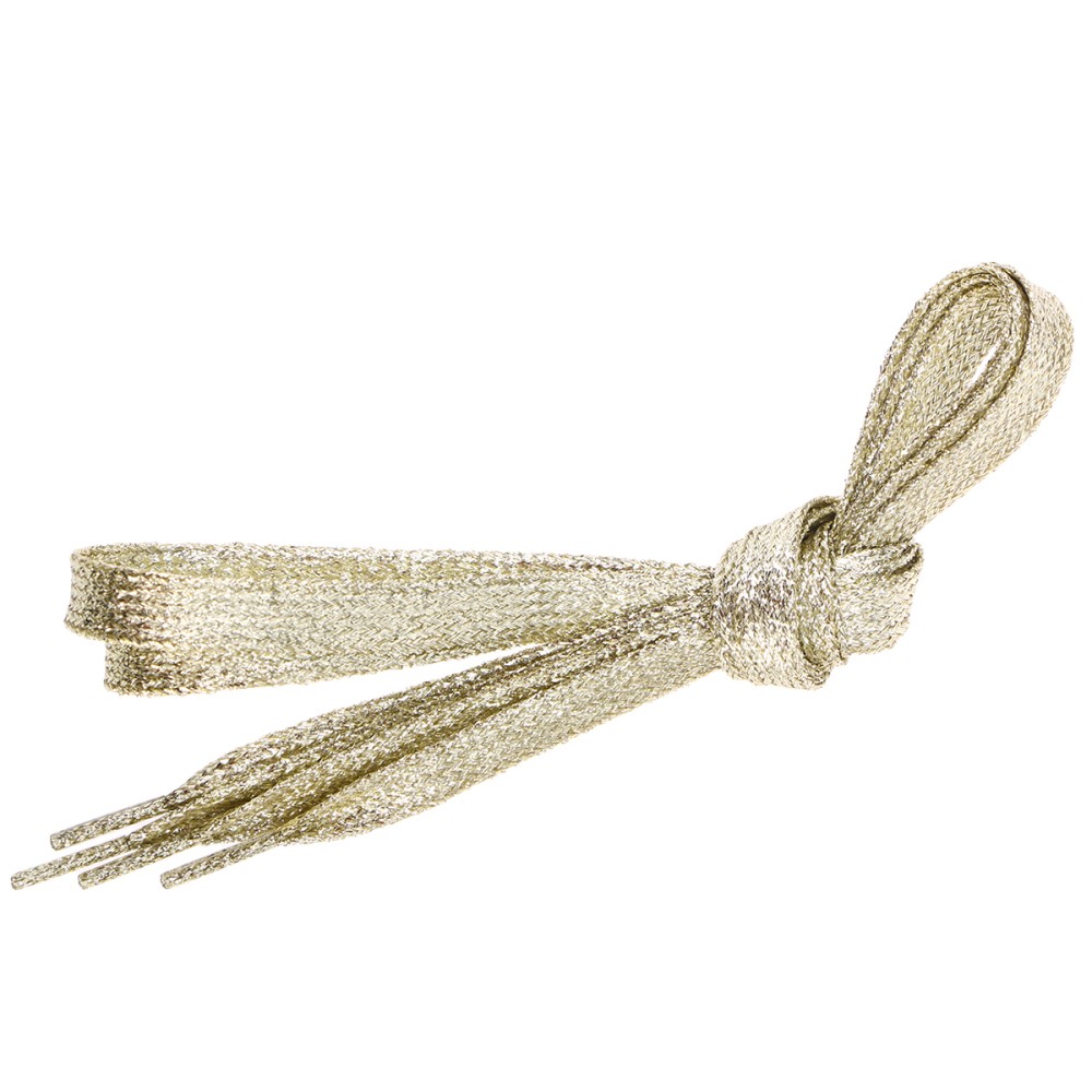 APL Lacci colorati uomo bambino lusso oro fresco scintillante metallizzato glitter piatto