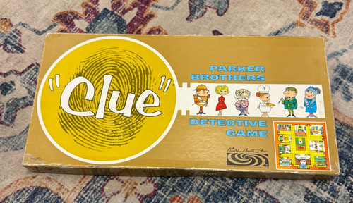 Vintage 1963 Clue Game, Replacement Clue Game Pieces