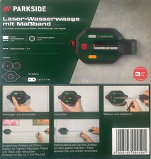 Parkside Laser-Wasserwaage mit Maßband -PLLM 10 A1-, mit LED-Anzeige