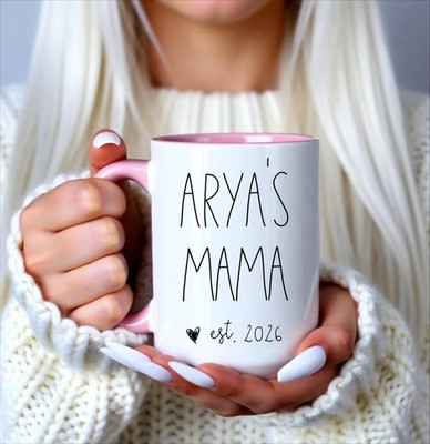 Personalized Mama Est Coffee Mug New Mom First Mothers Day Gift