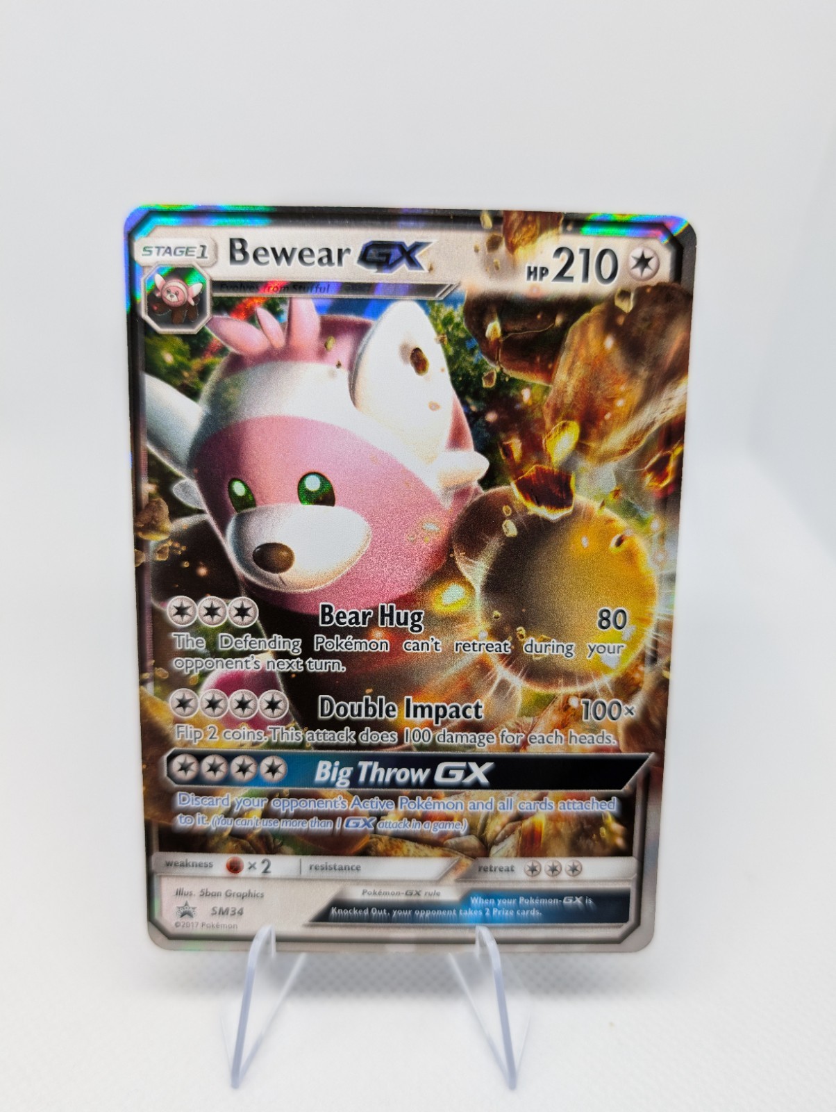 Bewear GX - SM34 - Promo Pokemon Sun & Moon Promos TCG Card - NM