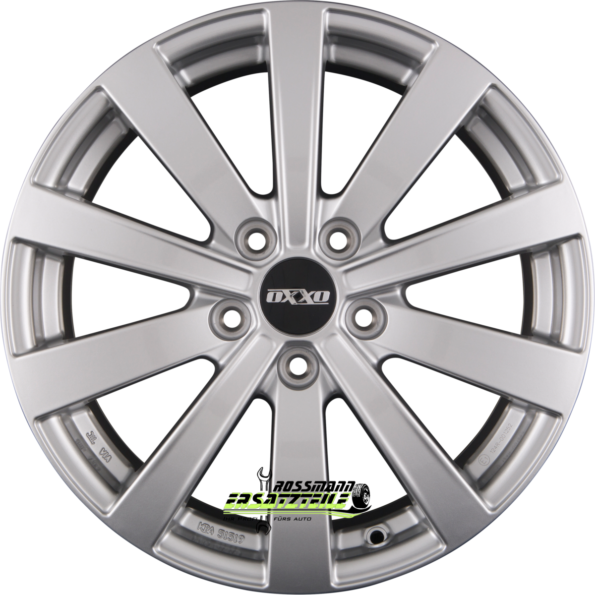 4X Oxxo Sentinel Silver 8X19 ET40 - LK5/120 ML64.1 Felge Alu-image