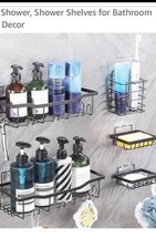 5 Pack Shower Caddy Adhesive Shower Organizer for Bathroom Storage  Kitchen