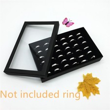 Jewelry Ring Organizer Case Tray Display Holder Earring Velvet Storage Box 