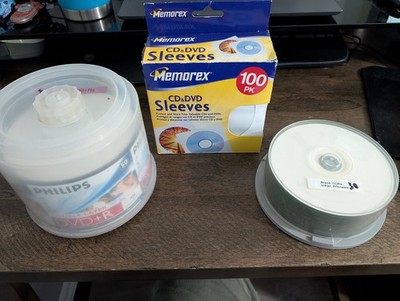 Blank DVD / CD Media Hub Printable = 46 Phillips DVD+R Double Layer + 30 CDR
