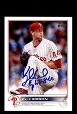 Signed Baseball Card Auto Kyle Gibson 2022 Topps #57 Philadelphia Phillies
