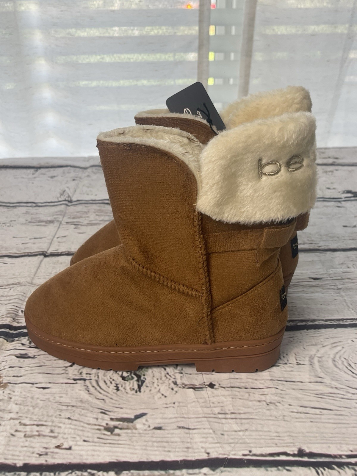 BeBe Girls Fold-Over Brown Winter Boots Kids Sizes 1 image 3