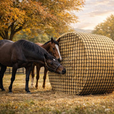 6X6 Ft round Bale Hay Net   Slow Feeder for Horses  Livestock, Extra Dense 2" K