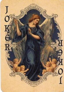 RARE MODERN "Angel Wearing a Blue Dress" JOKER Play Card #23