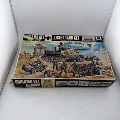 RARE NITTO TIGER I TANK SET -DIORAMA SET-RARE-1/76 SCALE