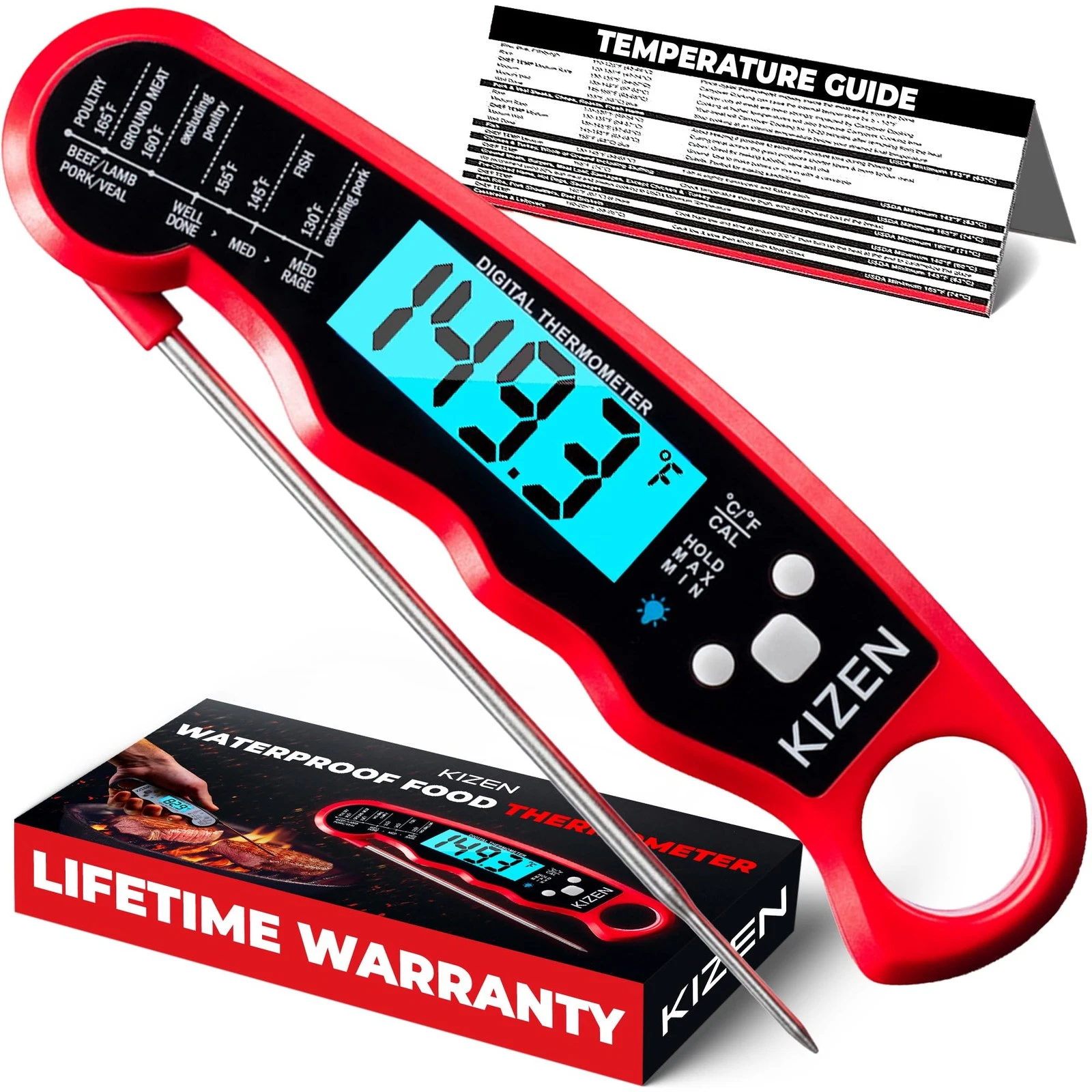 Instant Read Meat Thermometer Digital - Food Thermometer for Cooking, Grill, ...