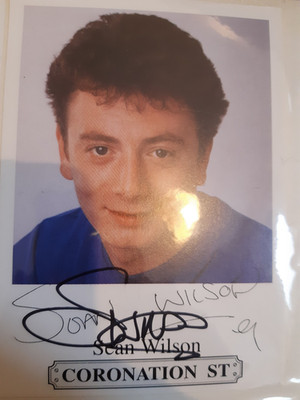 Sean Wilson Coronation Street signierte Cast Karte Foto