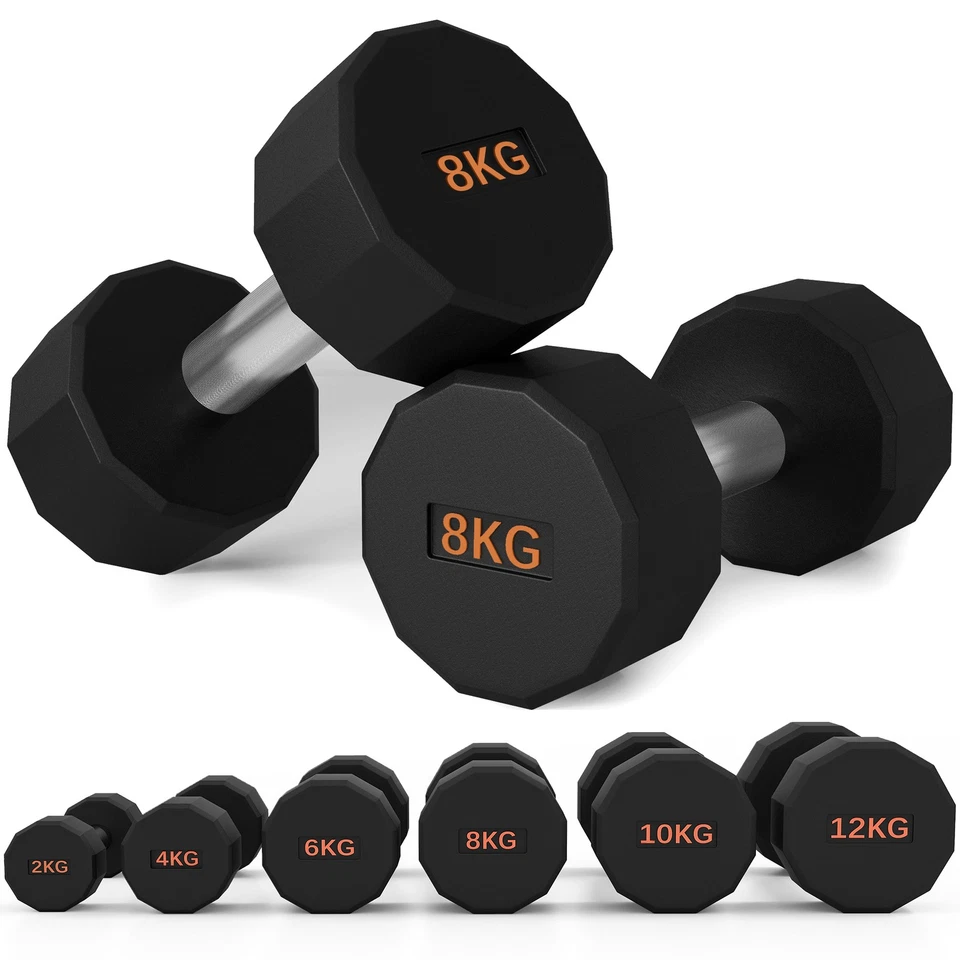 SPORTNOW Dumbbells Weights Set with 12-Sided Shape and Non-Slip Grip Refurbished, photo 2 of 5