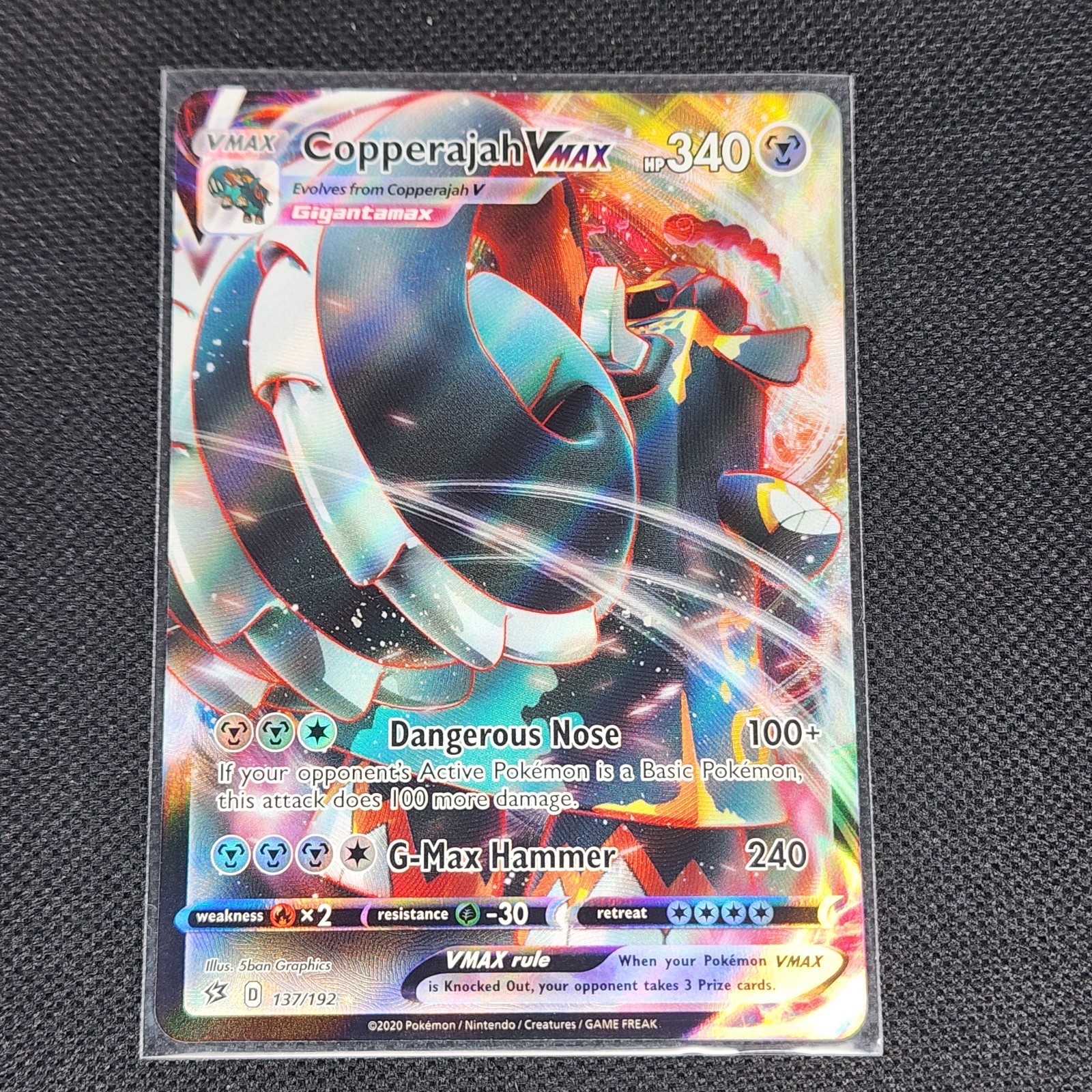 Copperajah Vmax - 137/192 - Ultra Rare - Rebel Clash - Pokemon Card - NM/M