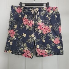 George Hawaiian Board Shorts Floral Print Pull On  Men's Size Large 36-38