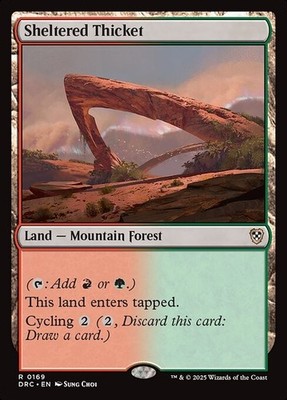 *MtG: 4x SHELTERED THICKET - Commander Aetherdrift Rare - magicman-europe*