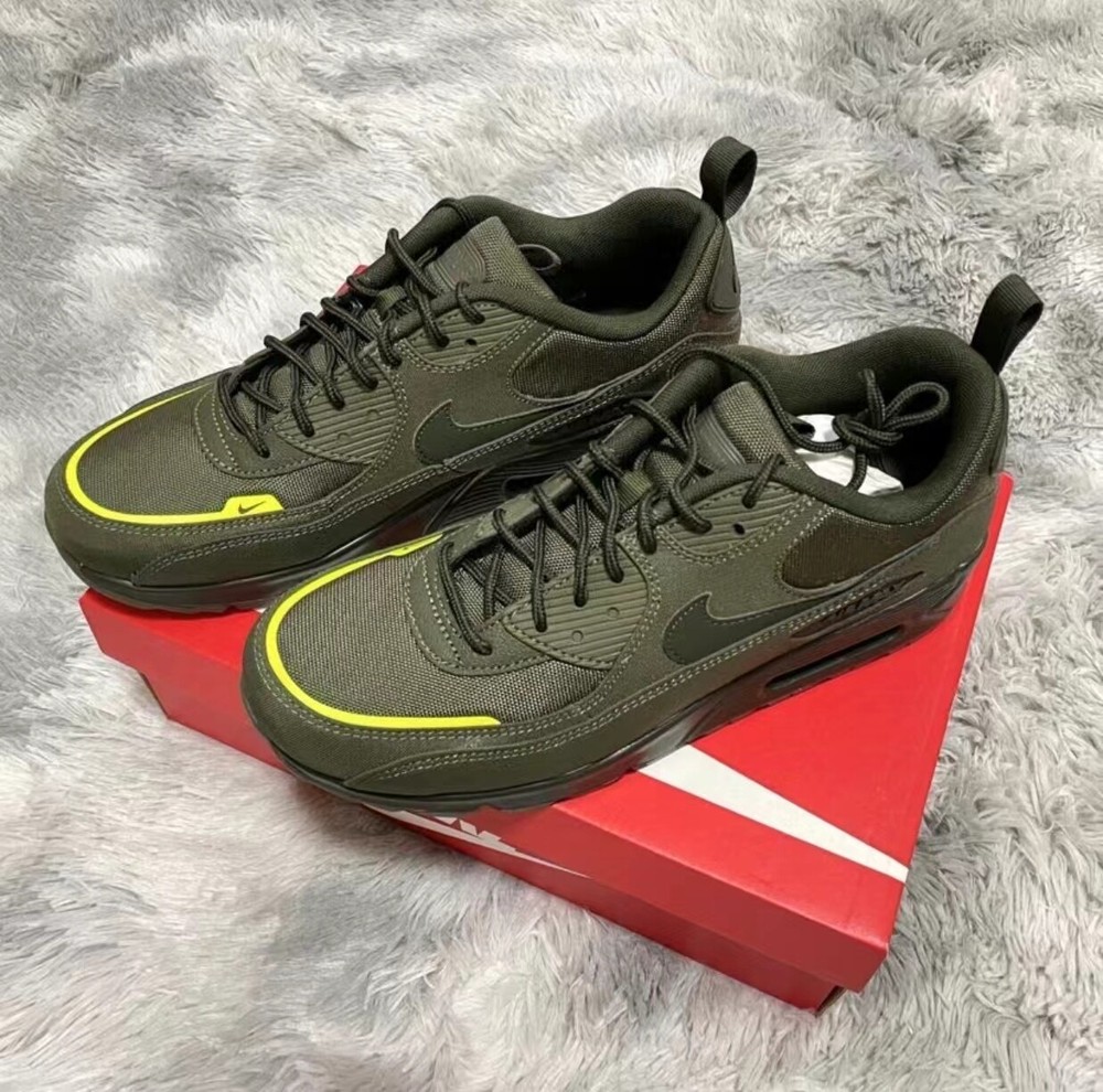 Nike Air Max 90 Surplus Retro sports running shoes Men's olive Green