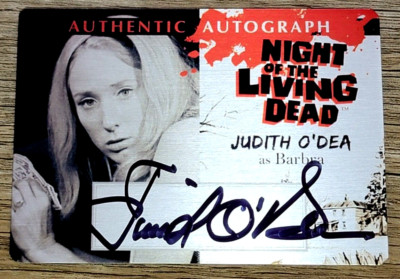 Drive in Night of the Living Dead Judith O'Dea Metal Autograph 19/100 Made