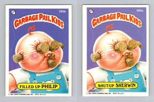 1987 Shut-up Sherwin 280a Filled Up Philip 280 Topps Garbage Pail Kids Series 7