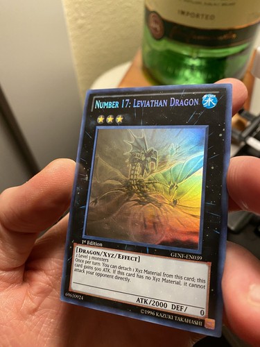 Number 17: Leviathan Dragon Ghost 1st Ed GENF-EN039 Yu-Gi-Oh Minor Scratches - Picture 8 of 11