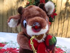 Dan Dee Animated Musical Dancing Rudolph Red Nosed Reindeer Playing Saxophone