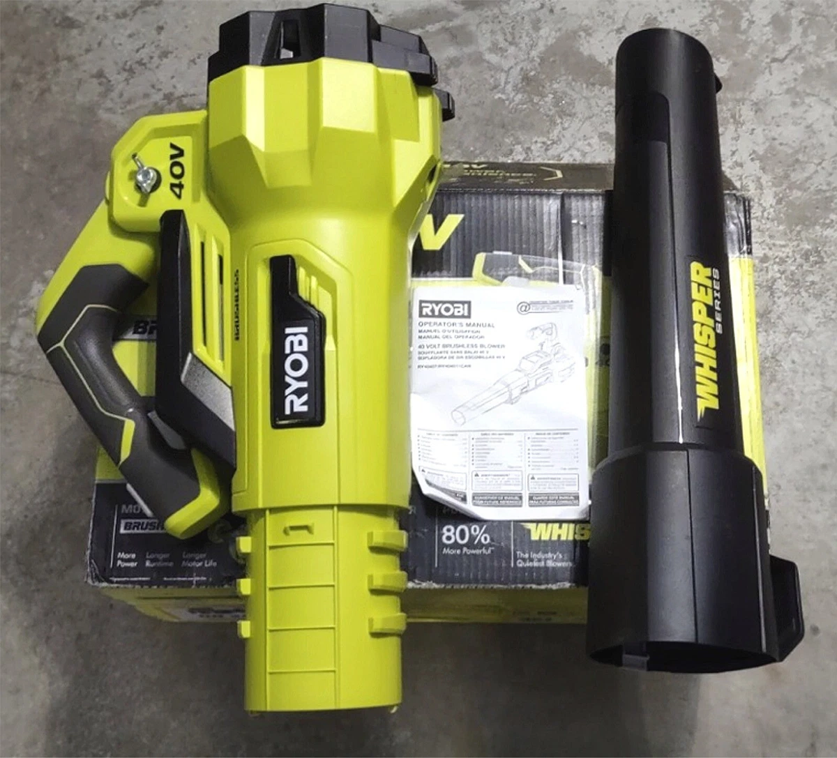 NEW 2023 RYOBI 40V BRUSHLESS JET FAN LEAF BLOWER RY40407 RY40470