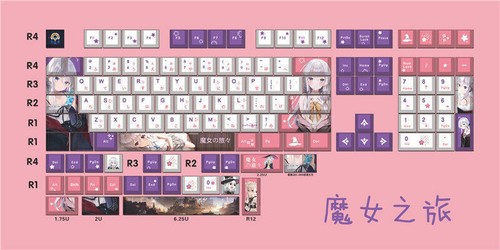 Only Keycap Anime The journey of Elaina Cherry PBT Keycap For Cherry MX Keyboard - Picture 4 of 4