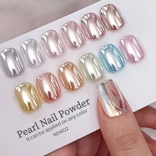 Nagelpuder Für Damen Perlglanzpigment Weißes Glitzerpulver Chrom Nordlichter ㅇ - Picture 9 of 22