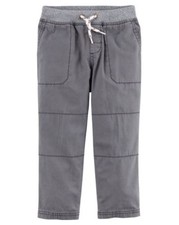 Carter's Baby Boy Pull-On Pants W/ Reinforced Knees, Pockets  3M  NWT  Gray