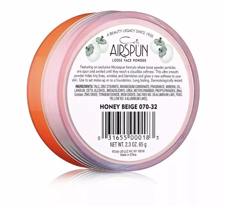 Coty Airspun Loose Face Powder Original HONEY BEIGE Light Peach Tone 070-32 - Image 2 of 4