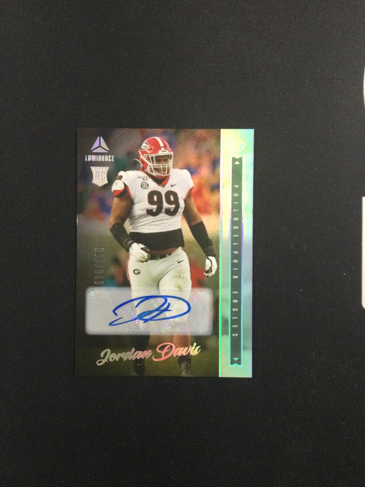 2022 Panini Luminance #153 Jordan Davis Rookie Autograph /349 Georgia Eagles