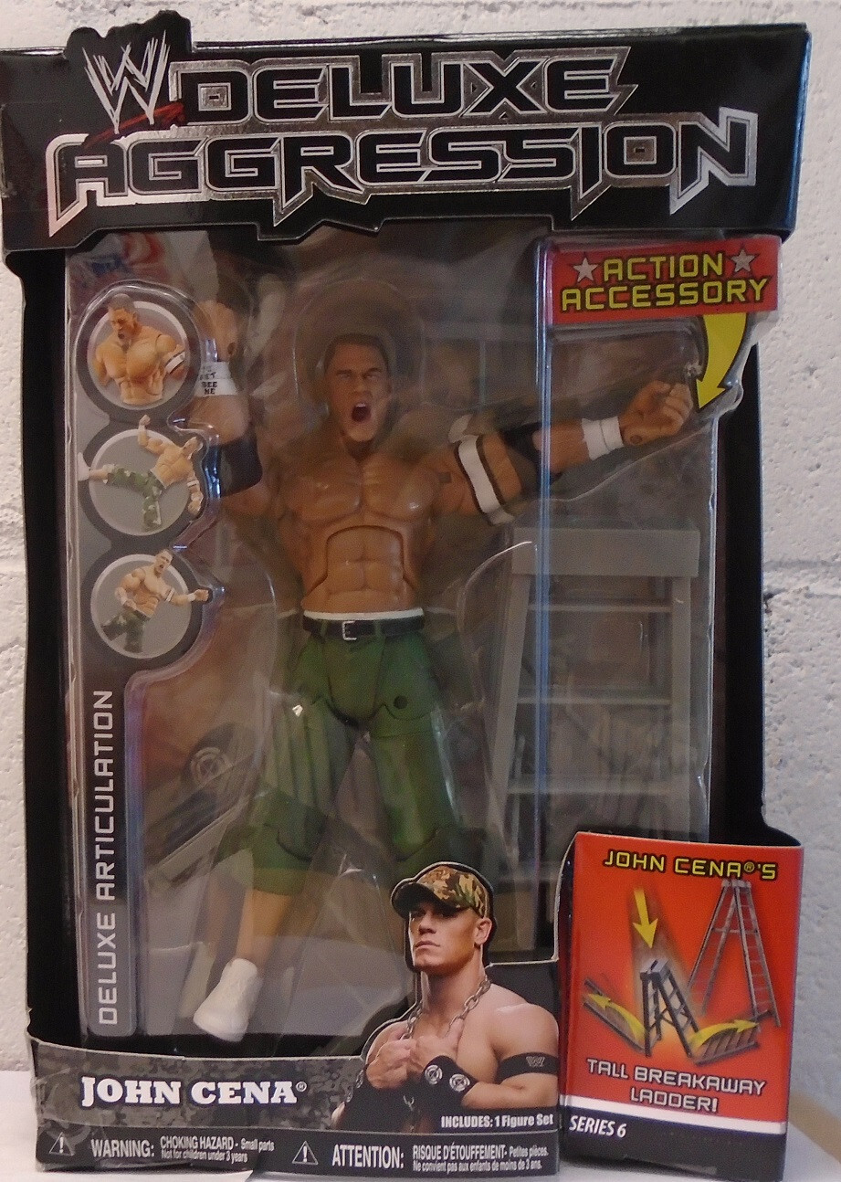 WWE Deluxe Aggression John Cena Series 6 Tall Breakaway Ladder Match Jakks MIP