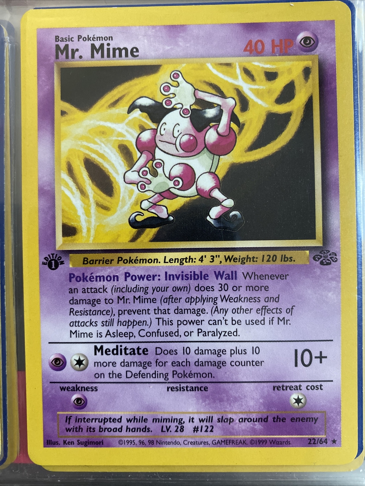 M/NM - Mr. Mime - 22/64 - 1st Edition - Jungle - Pokemon