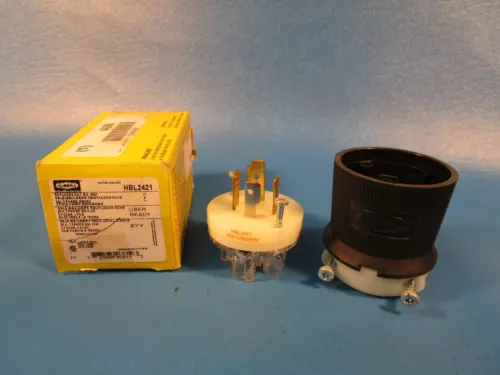 HUBBELL HBL2421 TWIST-LOCK PLUG, 20A 250V 3PH