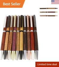 Slimline Woodturning Pen Kits 10-Pack, Mix w/Bushings