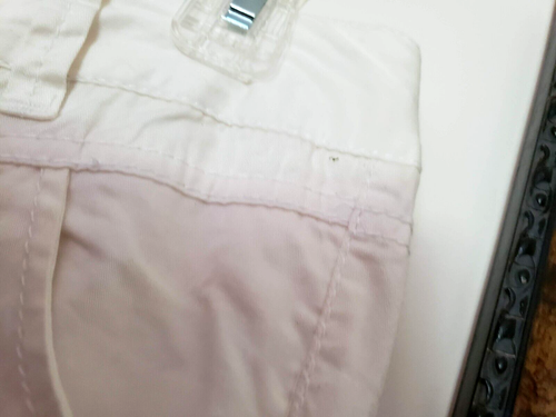 Paris Blues Bo-Ho Capri Low-Rise Shorts White Sz 5 98% Cotton - Picture 7 of 11