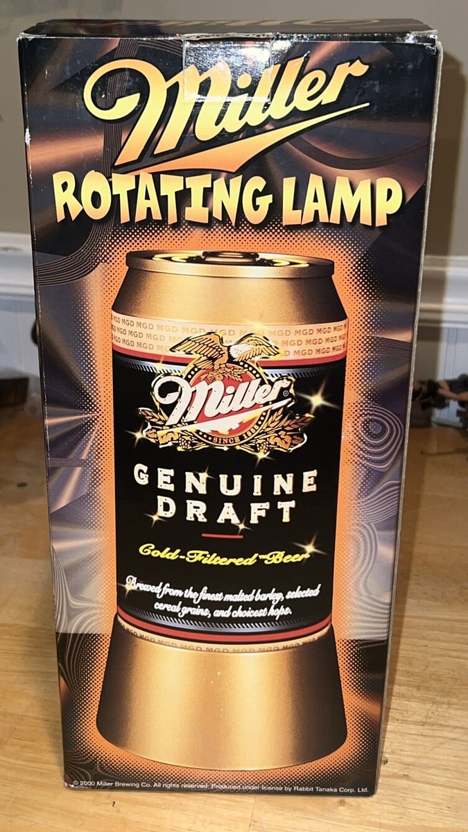 Vintage Miller Genuine Draft Beer Rotating Electric Lamp 1994