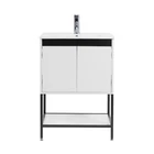 24" Bathroom Vanity Combo Storage Cabinet FloorStanding w/Sink Faucet Set