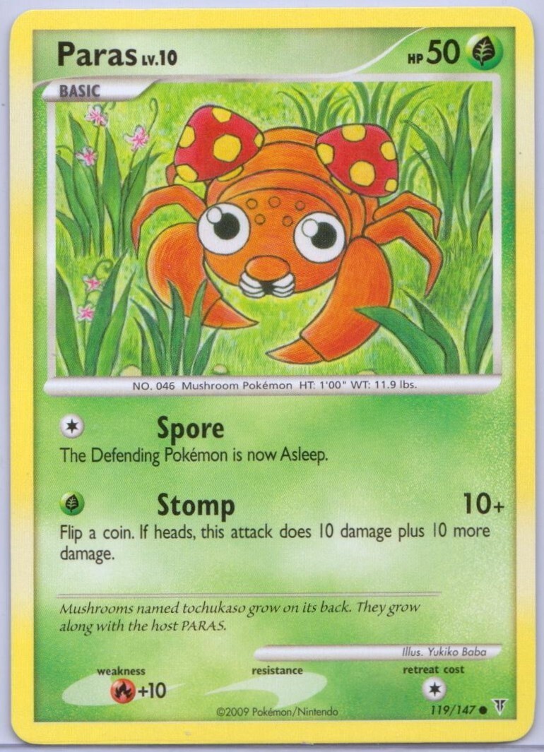 Paras - 119/147 - Common - Platinum: Supreme Victors - Pokémon