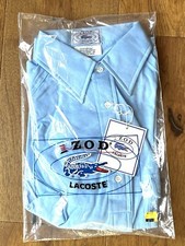 Polo uomo IZOD LACOSTE anni 70 M pull over manica corta blu NUOVA VECCHIO MAGAZZINO