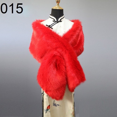 Damen Kunstpelz Schal Stola Schal Halswärmer Flauschig Elegant Winter 22X160cm - Bild 27 von 42