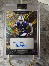 2023 Wildchrome Gold Sparkle TERREL BERNARD Autograph Auto /2 Buffalo Bills Auto