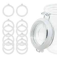 12 Pieces Rubber Seals Rings for Glass Jars Airtight Silicone Replacement Gask