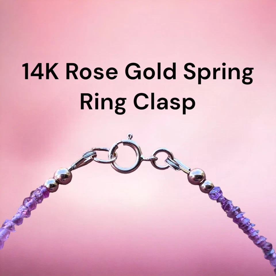 Brazalete de oro rosa sólido 14k turmalina rosa natural, zafiro ombre 7,1" Foto 4 de 4