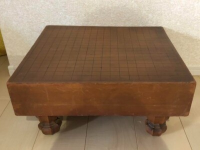 Go Board Japanese Vintage with 4 legs Igo goban 45cm × 39.5cm × 22cm