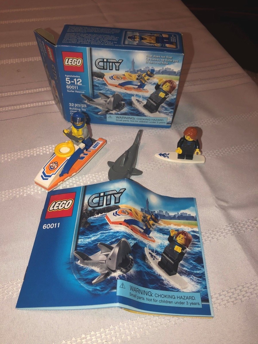 LEGO City 60011 Surfer Rescue Shark Building Set Complete Box