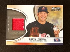 2011 Bowman Sterling Brian Johnson Card #USAR-BJ Mint PATCH USA Baseball 