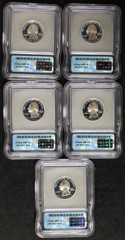 2006-S ICG PR70 Silver Proof 2006 State Quarter Set of 5 Coins # 106 of 206 - Image 2 of 2