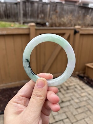 JCH185RP 55.2mm Certified Untreated Grade A Burmese Jadeite Bangle Jade Bracelet